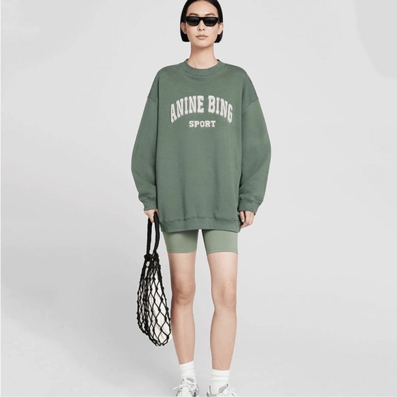 Anine Bing Tyler Sweatshirt Artichoke Size XL - Picture 2 of 8